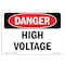 Signmission OSHA Danger Sign, 7" Height, 10" Width, Rigid Plastic, High Voltage, Landscape, L-1327 OS-DS-P-710-L-1327 - alternate 1